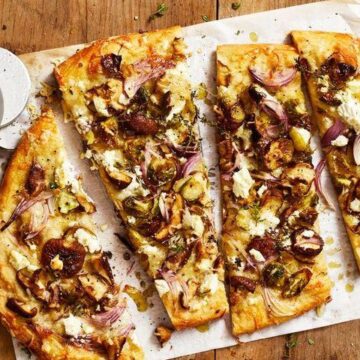 Mushroom and Brussels Sprouts Pizza